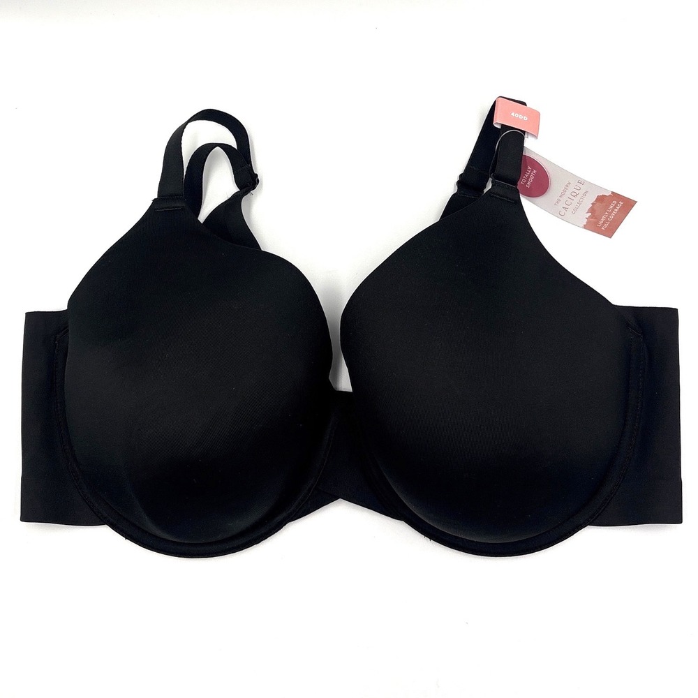 Cacique Modern Collection Black Lightly Lined Full Coverage Bra 40DD m5513 NEW